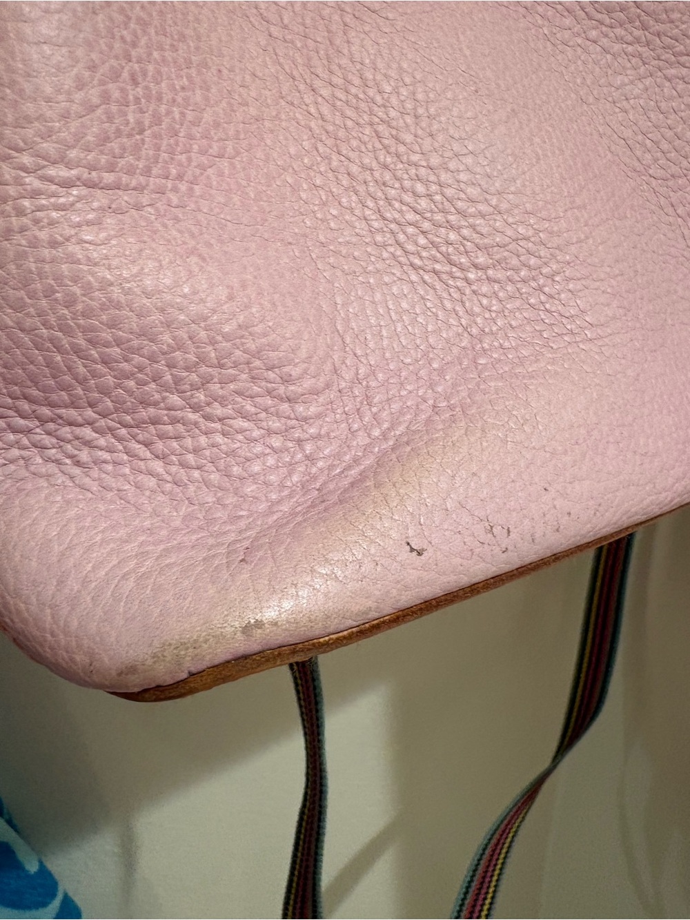 Consuela | Leather Crossbody with Striped Strap - Picture 6 of 17